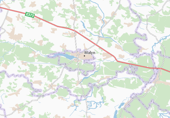 Karte Stadtplan Malyn