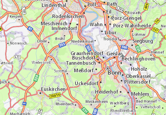 Karte Stadtplan Bornheim