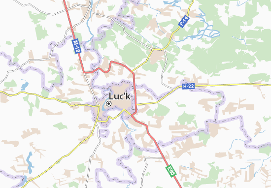 Karte Stadtplan Lypyny