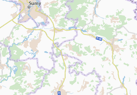Kaart Plattegrond Velykyi Bobryk
