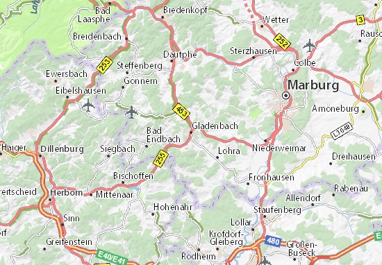 Karte Stadtplan Gladenbach