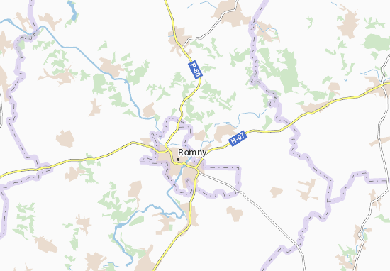 Karte Stadtplan Plavynyshche
