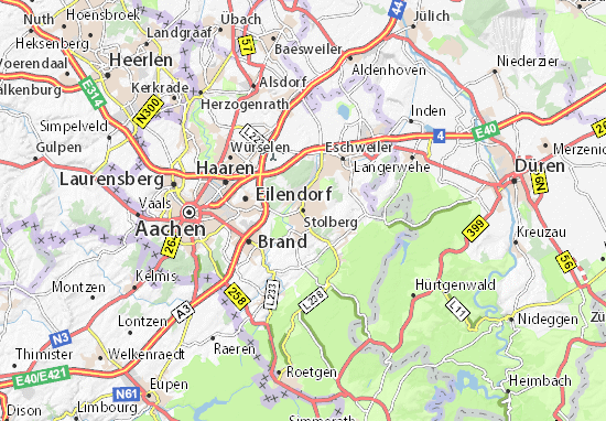 Karte Stadtplan Stolberg