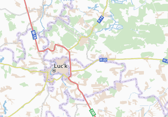 Karte Stadtplan Borokhiv