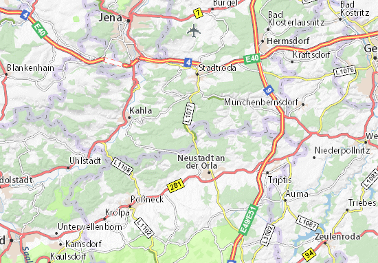 Kaart Plattegrond Wolfersdorf