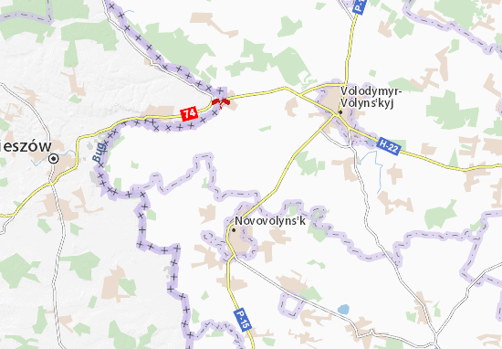 Laskiv Map