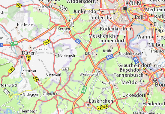 Karte Stadtplan Lechenich