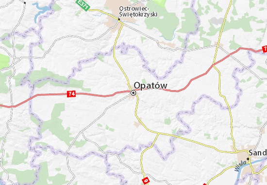 Karte Stadtplan Opatów