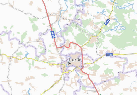 Karte Stadtplan Zhydychyn