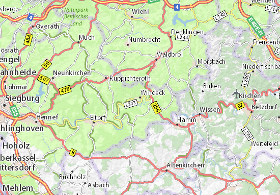 Karte Stadtplan Windeck