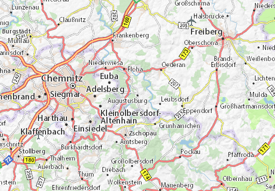 Karte Stadtplan Augustusburg