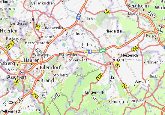 Karte Stadtplan Langerwehe