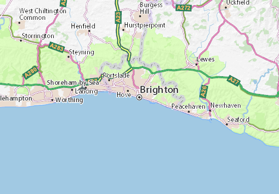 Kaart Plattegrond Brighton