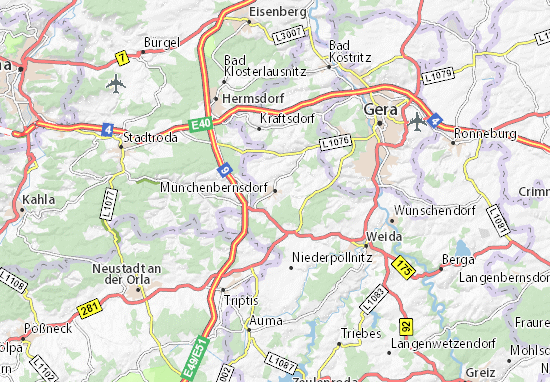 Karte Stadtplan Münchenbernsdorf
