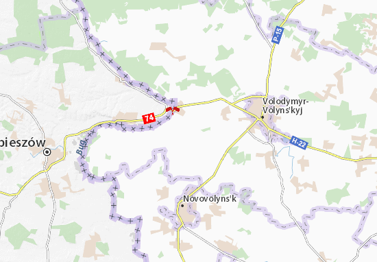 Kaart Plattegrond Khotyachiv