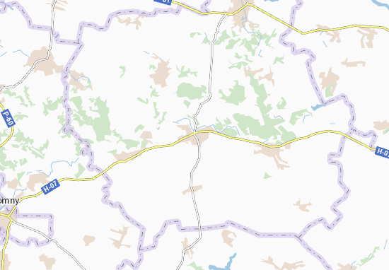 Mapa Nedryhailiv