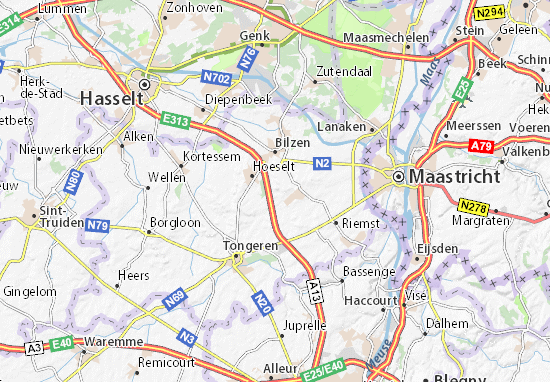 Karte Stadtplan Alden-Biesen