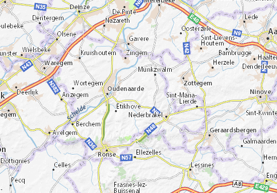Karte Stadtplan Sint-Maria-Horebeke