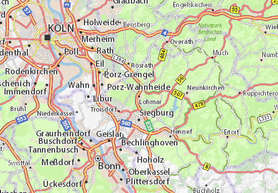 Karte Stadtplan Lohmar