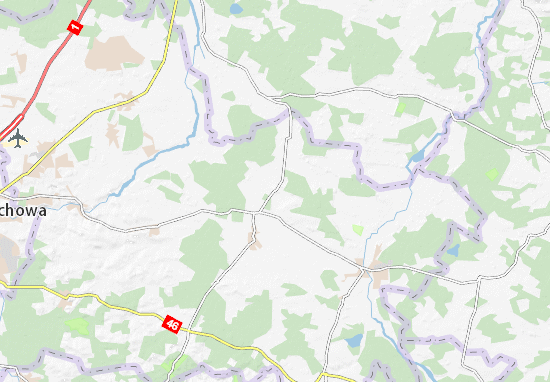 Karte Stadtplan Dąbrowa Zielona
