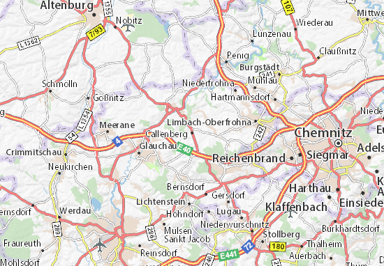 Karte Stadtplan Callenberg