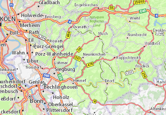 Kaart Plattegrond Neunkirchen