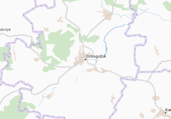 Kaart Plattegrond Ostrogožsk
