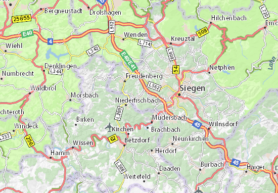 Oberfischbach Map