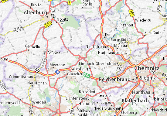 Karte Stadtplan Waldenburg
