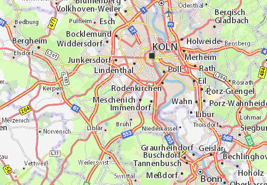 Karte Stadtplan Kalscheuren