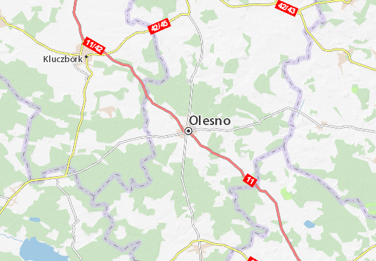 Kaart Plattegrond Olesno