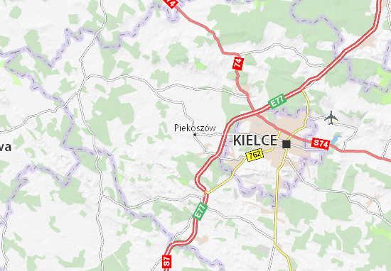 Piekoszów Map