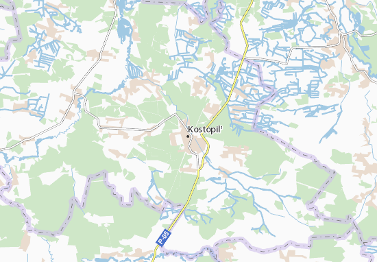 Karte Stadtplan Kostopil&#x27;