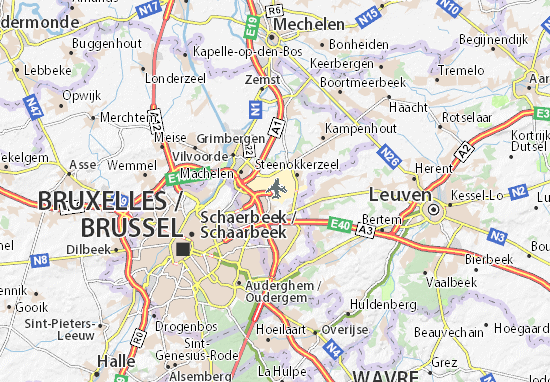 Brüssel Ixelles Schaarbeek Stadtplan von 1894 Saint-Josse-ten-Noode Molenbeek 