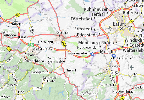 Karte Stadtplan Günthersleben