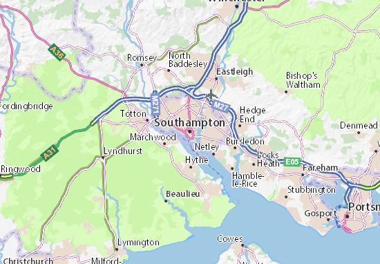 Carte-Plan Southampton