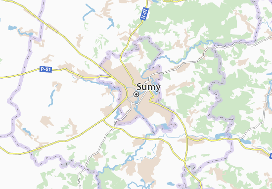 Karte Stadtplan Sumy