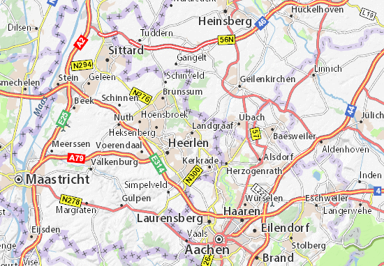Karte Stadtplan Landgraaf