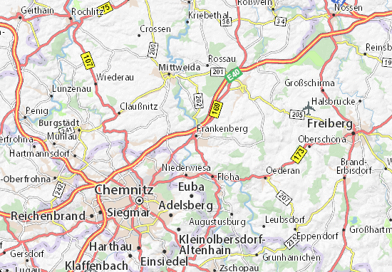 Karte Stadtplan Frankenberg