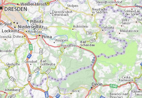 Karte Stadtplan Gohrisch