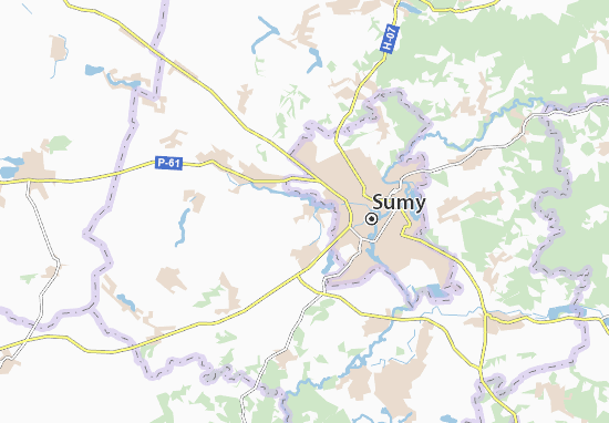 Kaart Plattegrond Kosivshchyna