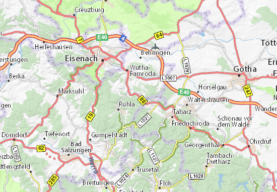 Karte Stadtplan Seebach