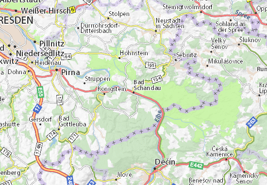 Karte Stadtplan Bad Schandau