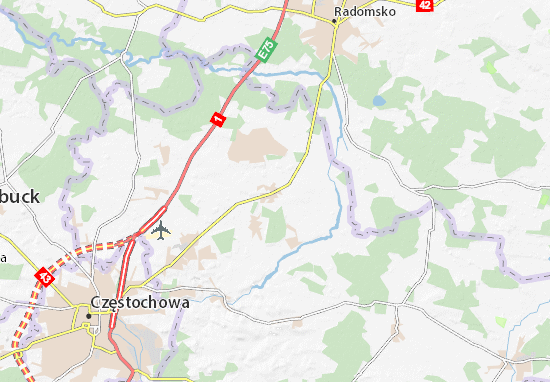 Karte Stadtplan Kłomnice