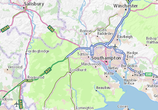 Mapa Netley Marsh