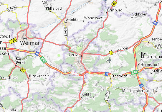 Karte Stadtplan Jena