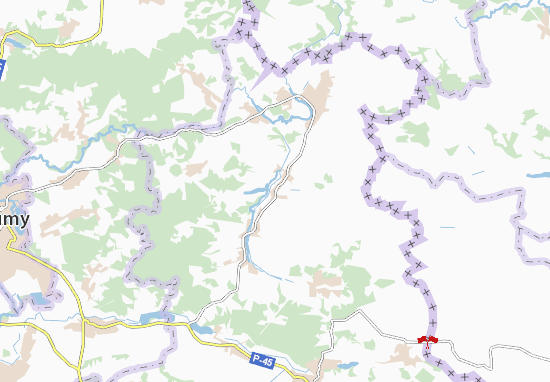Kaart Plattegrond Mala Rybytsya