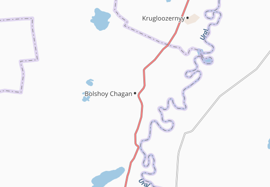 Karte Stadtplan Bolshoy Chagan