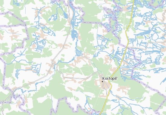 Karte Stadtplan Pidluzhne