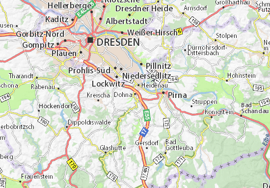 Karte Stadtplan Dohna
